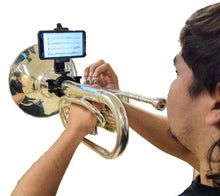 Load image into Gallery viewer, Low Brass Phone Lyre 1.5"-2” Clamp for Trombone, Mellophone, Flugelhorn, and more - LB100