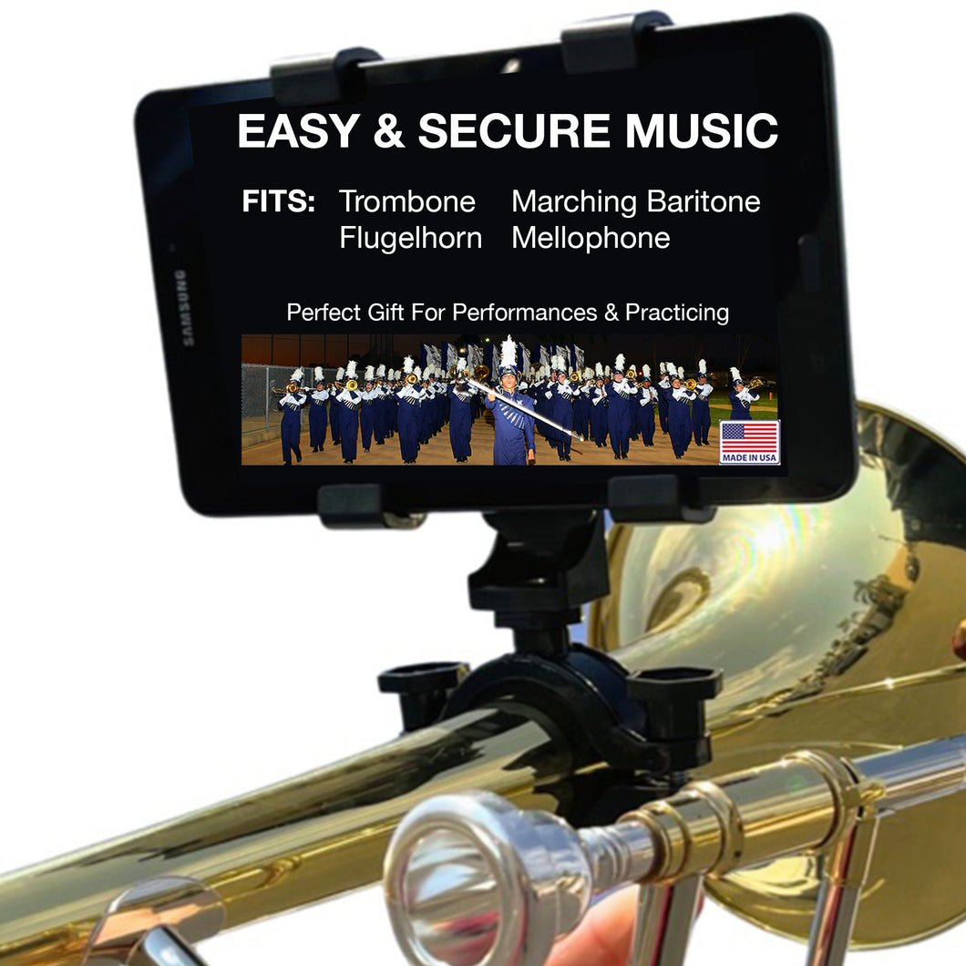 Low Brass Phone Lyre - For: Trombone, Mellophone, Flugelhorn, Baritone, and more!