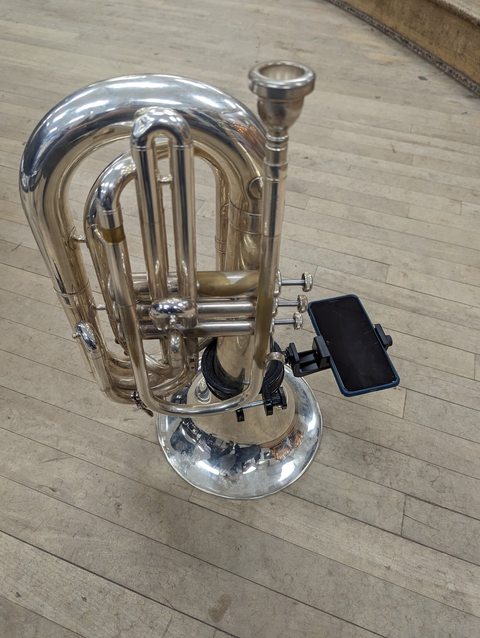 Saxophone Phone Lyre GripOPhone Trumpet Lyre - Securely Mount Your Phone To Your Horn Easily Read Music From Pdf Take Videos While Playing Made In Usa Sousaphone Lyre